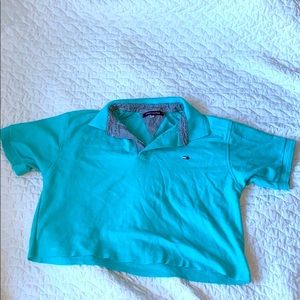 Tommy Hilfiger cropped teal polo!